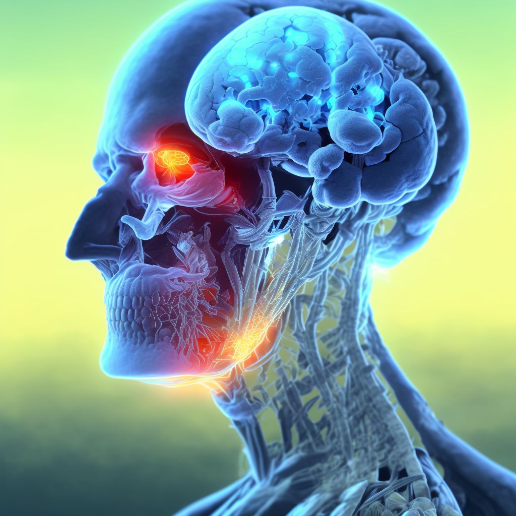 Other specified intracranial injury with loss of consciousness of unspecified duration, sequela digital illustration