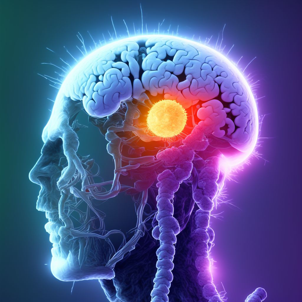 Other specified intracranial injury with loss of consciousness status unknown, sequela digital illustration