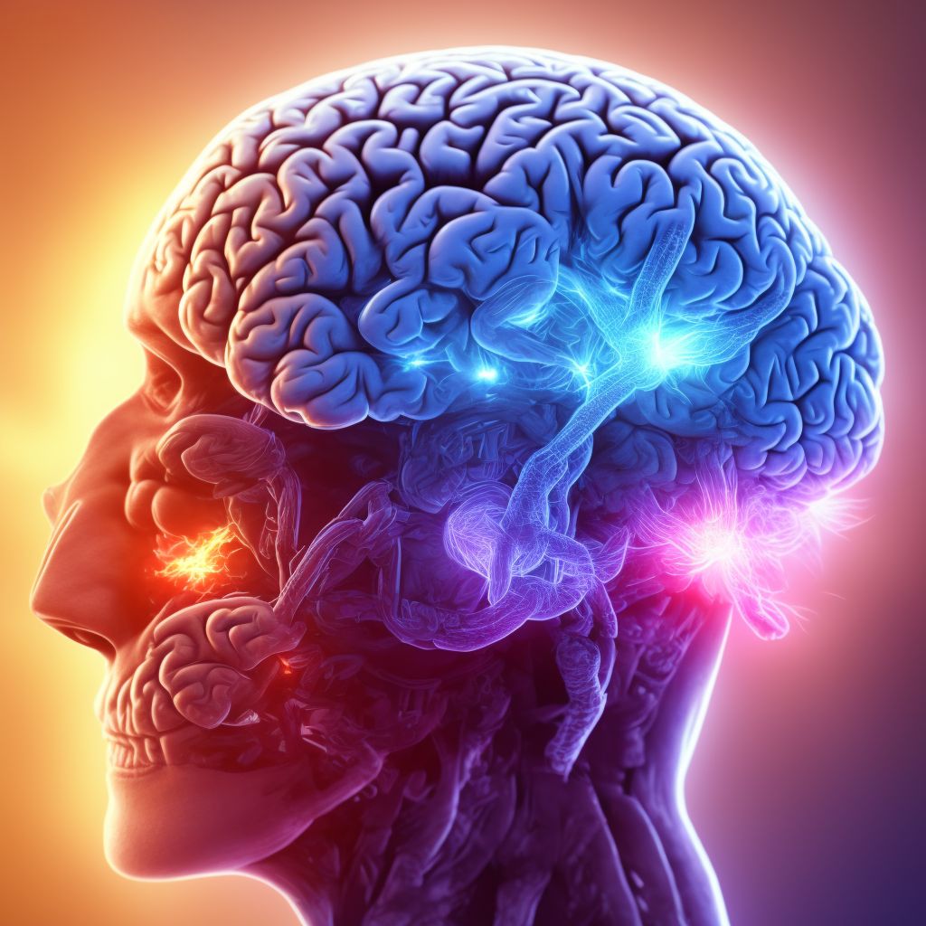 Primary blast injury of brain, not elsewhere classified with loss of consciousness of 30 minutes or less, subsequent encounter digital illustration