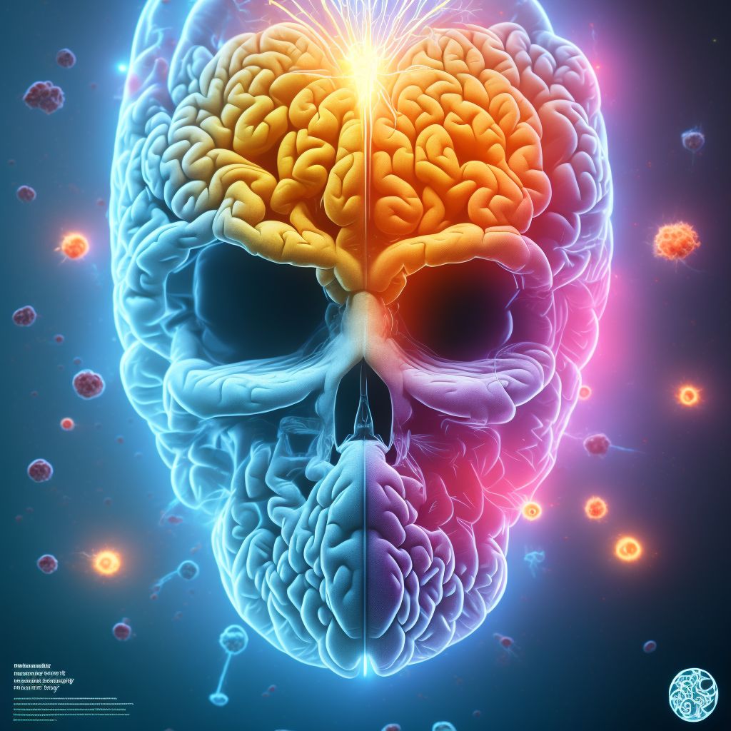 Primary blast injury of brain, not elsewhere classified with loss of consciousness of 31 minutes to 59 minutes, initial encounter digital illustration