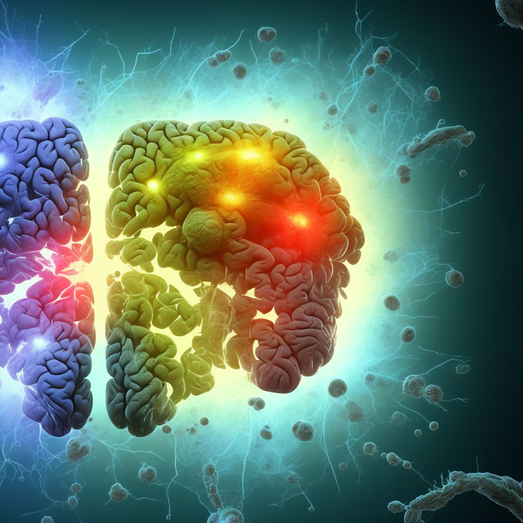 Primary blast injury of brain, not elsewhere classified with loss of consciousness of 1 hour to 5 hours 59 minutes, subsequent encounter digital illustration