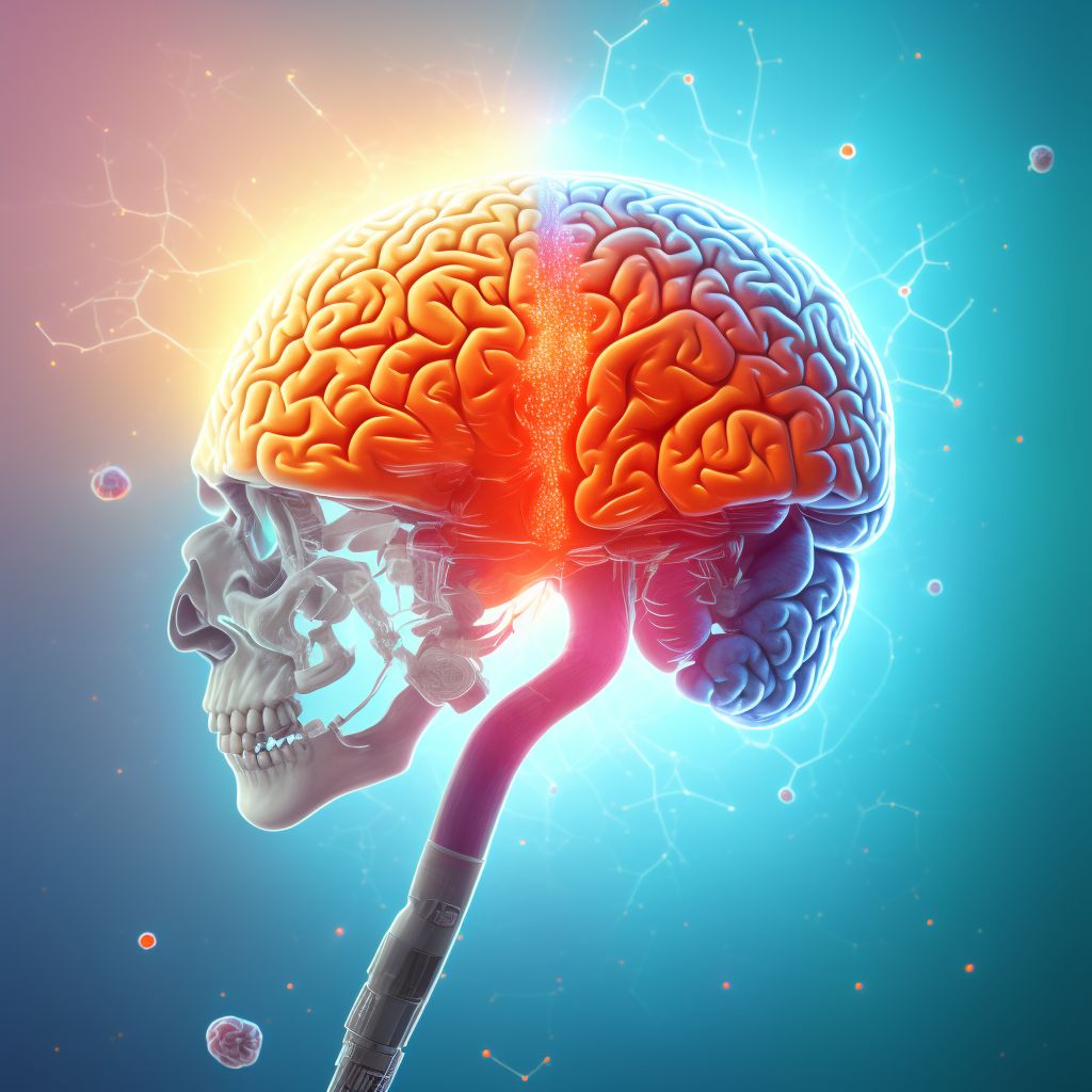 Primary blast injury of brain, not elsewhere classified with loss of consciousness of 6 hours to 24 hours, sequela digital illustration