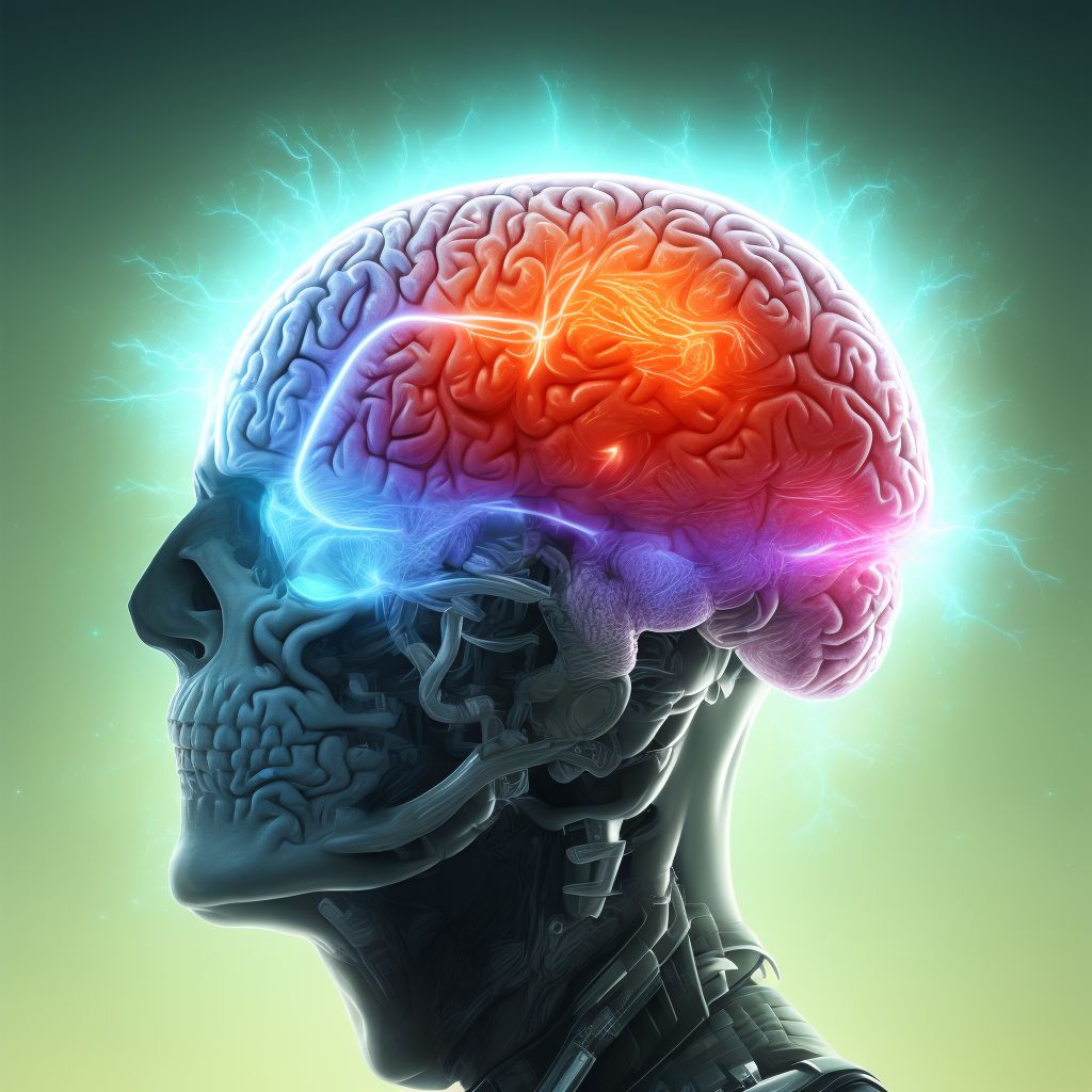 Primary blast injury of brain, not elsewhere classified with loss of consciousness greater than 24 hours without return to pre-existing conscious level with patient surviving, initial encounter digital illustration