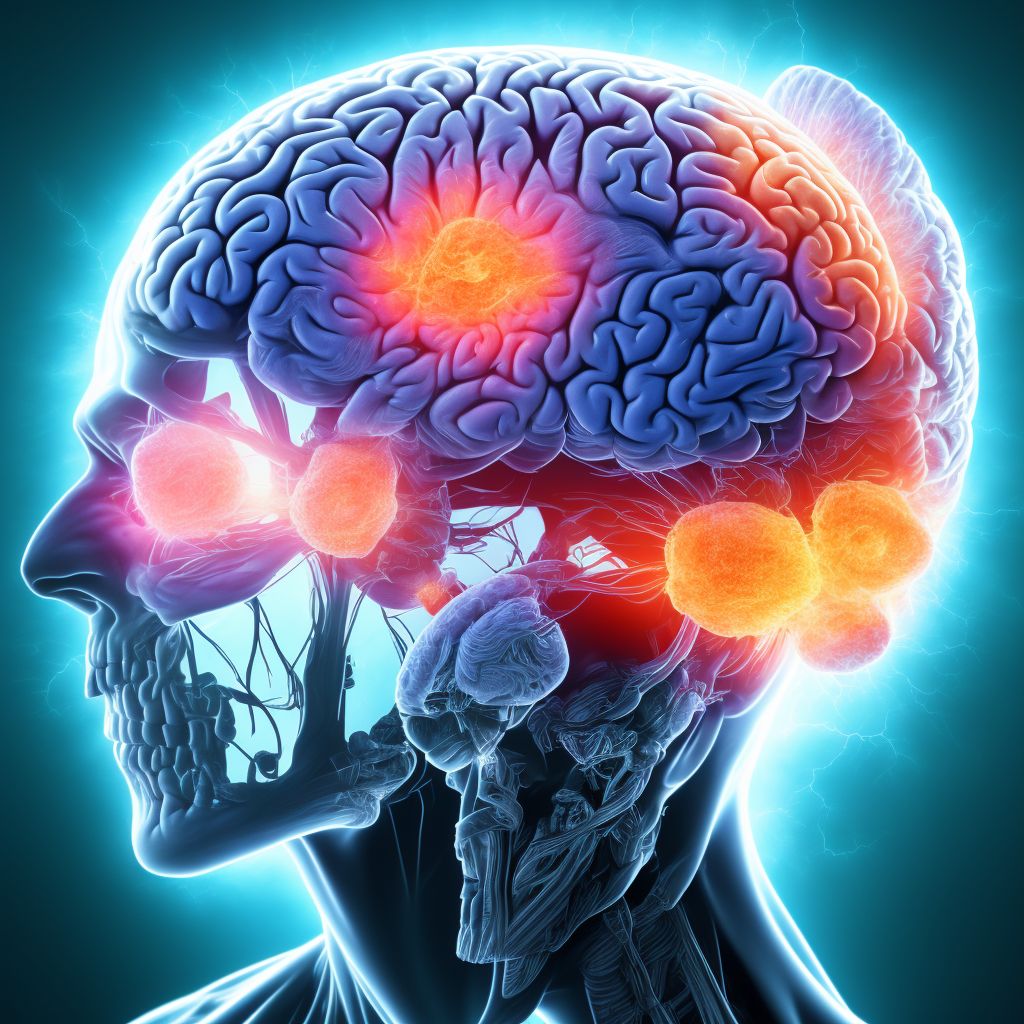 Primary blast injury of brain, not elsewhere classified with loss of consciousness greater than 24 hours without return to pre-existing conscious level with patient surviving, subsequent encounter digital illustration