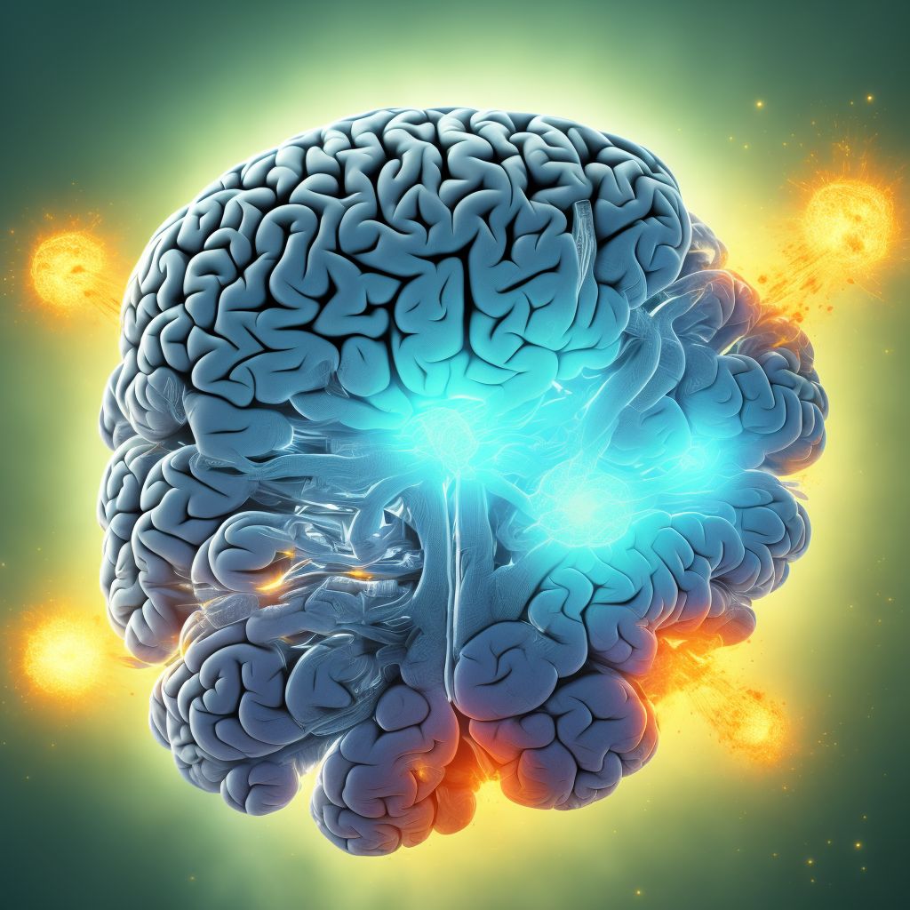 Primary blast injury of brain, not elsewhere classified with loss of consciousness of unspecified duration, subsequent encounter digital illustration