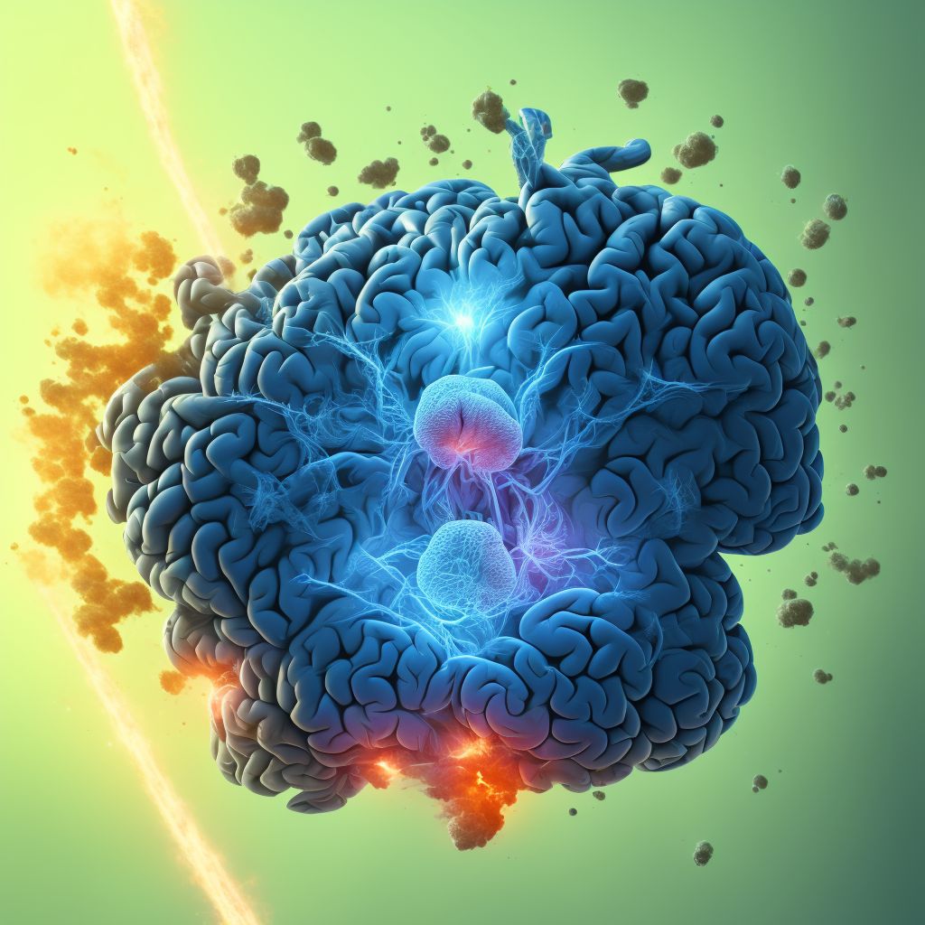 Primary blast injury of brain, not elsewhere classified with loss of consciousness status unknown, subsequent encounter digital illustration