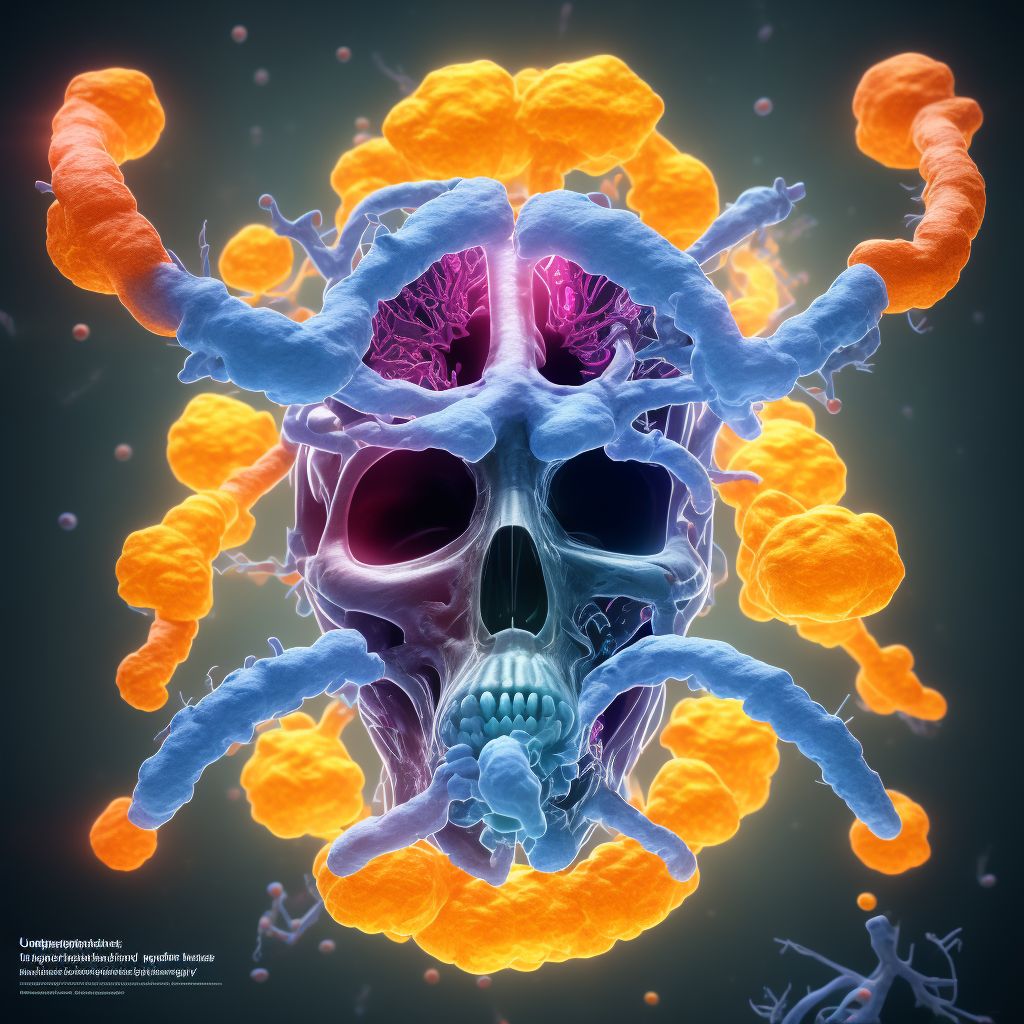 Unspecified intracranial injury without loss of consciousness, sequela digital illustration