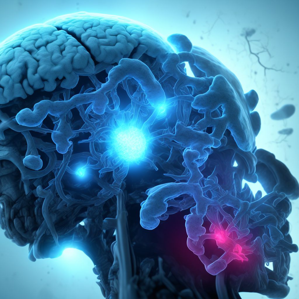 Unspecified intracranial injury with loss of consciousness of 30 minutes or less, initial encounter digital illustration