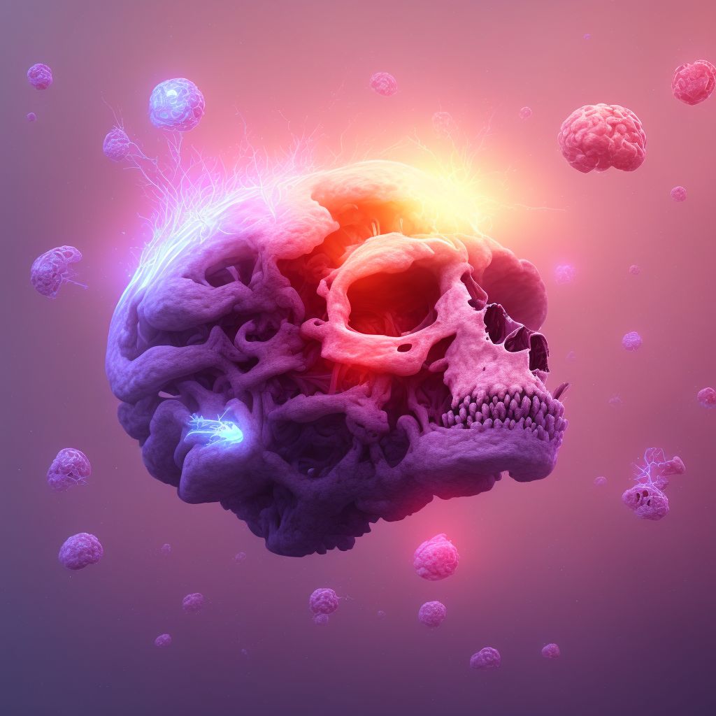 Unspecified intracranial injury with loss of consciousness of 1 hour to 5 hours 59 minutes, subsequent encounter digital illustration