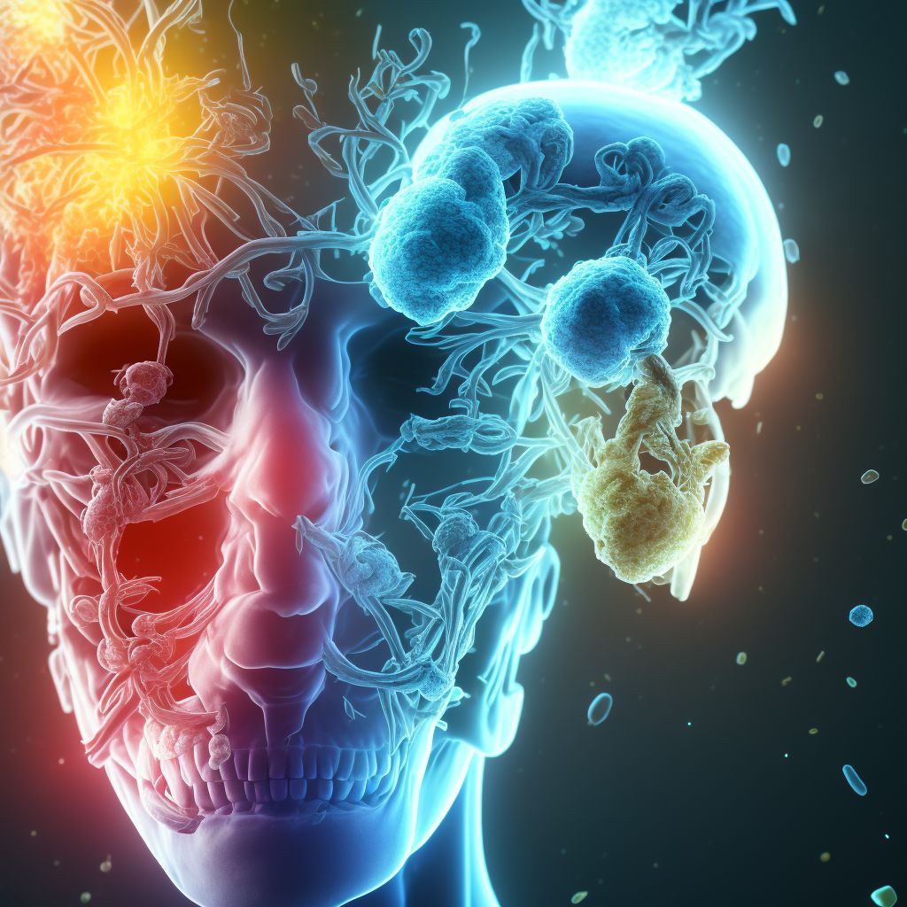 Unspecified intracranial injury with loss of consciousness of 1 hour to 5 hours 59 minutes, sequela digital illustration