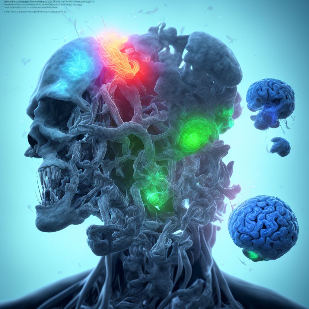 Unspecified intracranial injury with loss of consciousness of 6 hours to 24 hours, subsequent encounter digital illustration