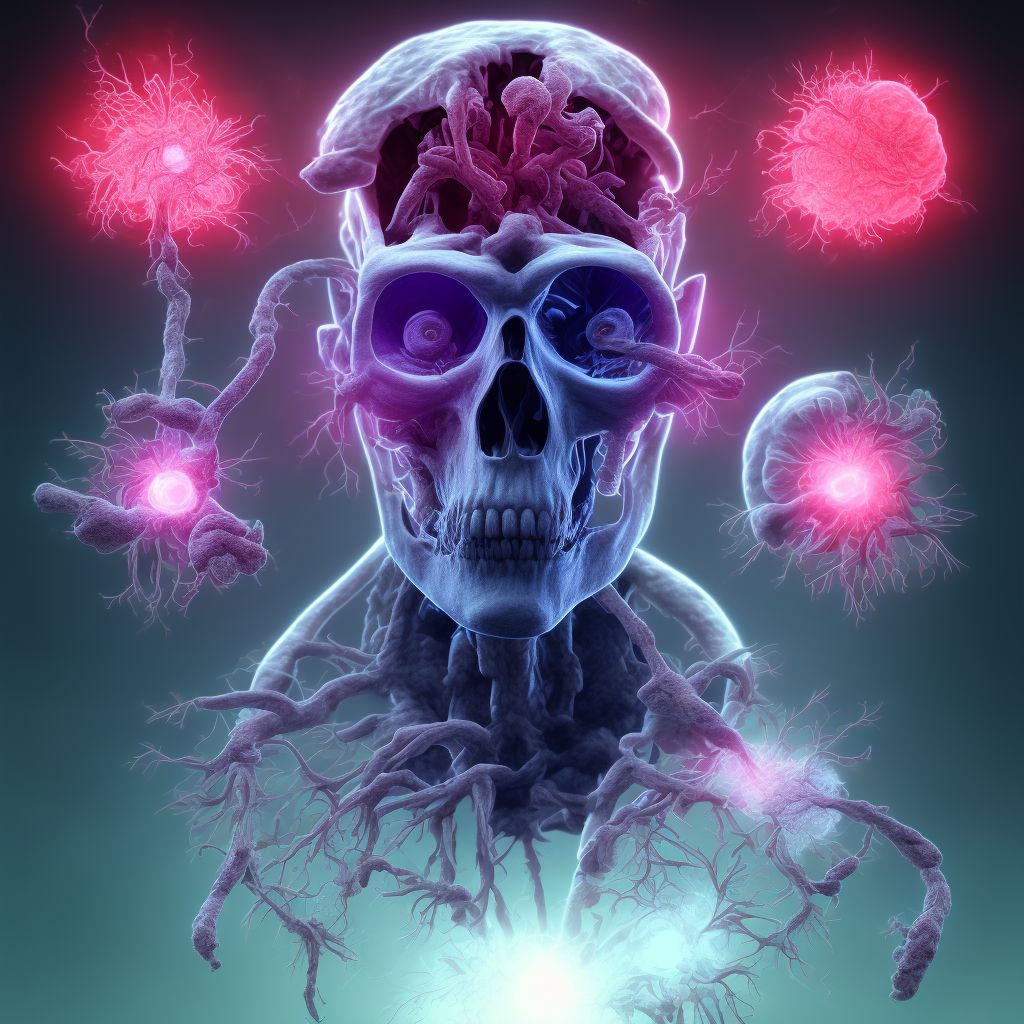 Unspecified intracranial injury with loss of consciousness greater than 24 hours without return to pre-existing conscious level with patient surviving, initial encounter digital illustration