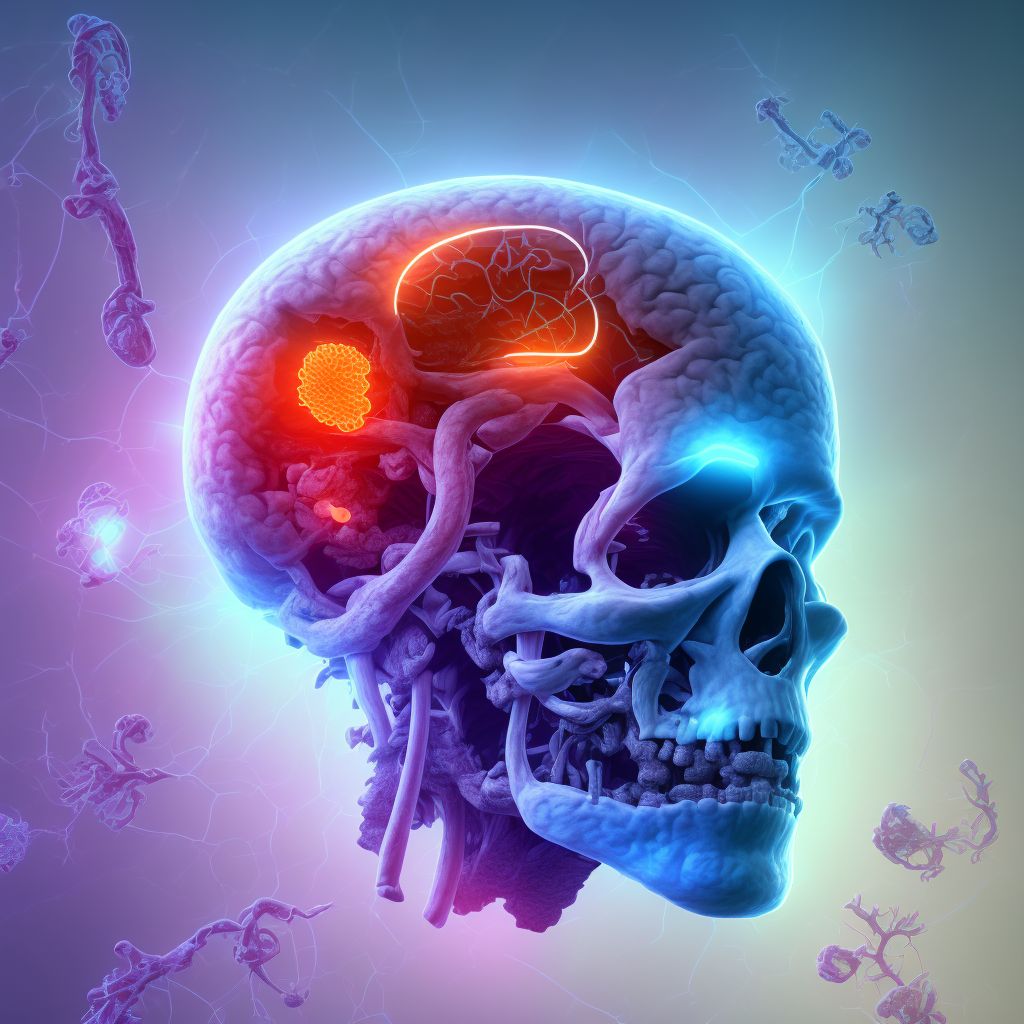 Unspecified intracranial injury with loss of consciousness greater than 24 hours without return to pre-existing conscious level with patient surviving, sequela digital illustration