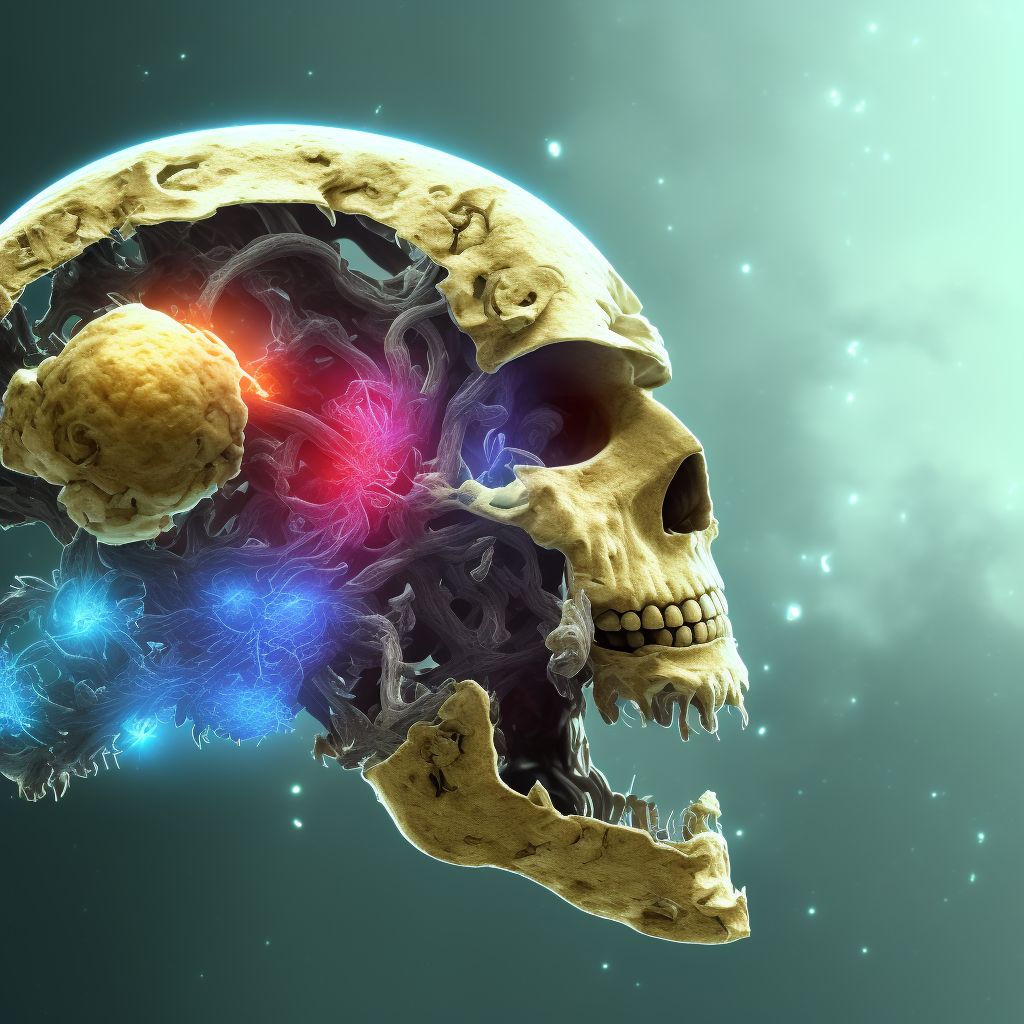 Unspecified intracranial injury with loss of consciousness of unspecified duration, initial encounter digital illustration