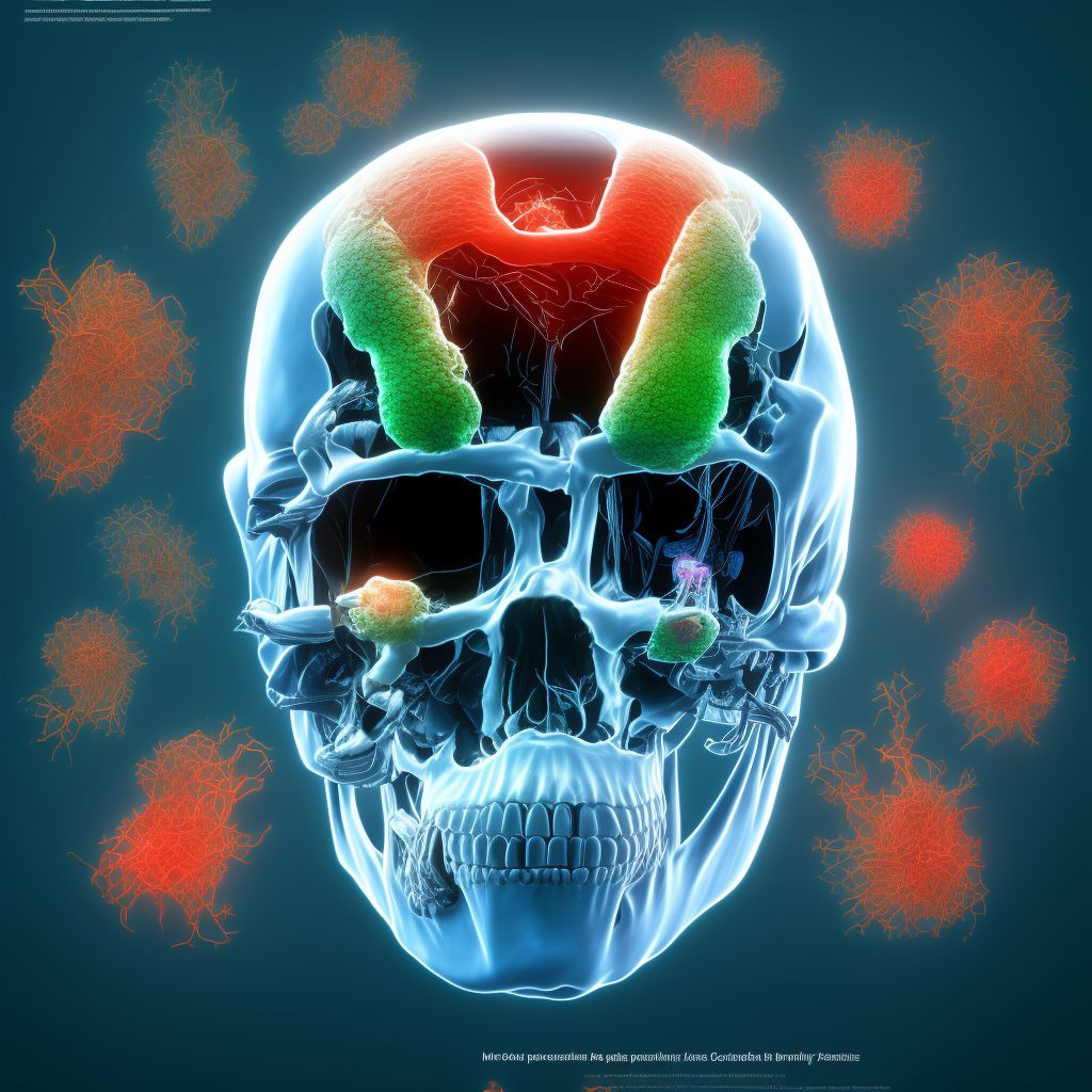 Crushing injury of other parts of head, initial encounter digital illustration