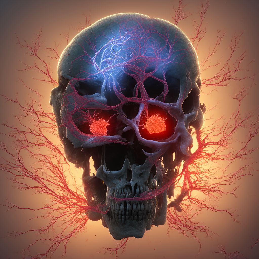 Injury of blood vessels of head, not elsewhere classified, initial encounter digital illustration