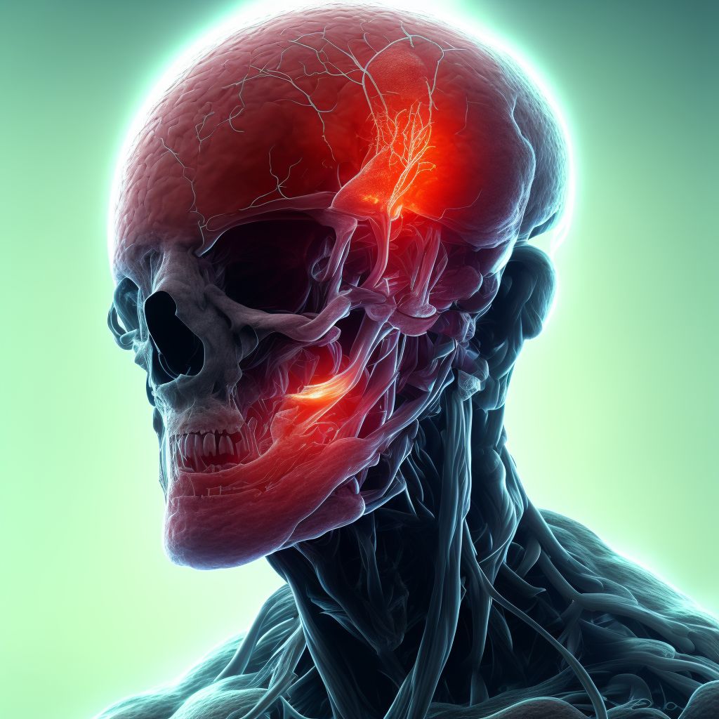 Injury of blood vessels of head, not elsewhere classified, subsequent encounter digital illustration