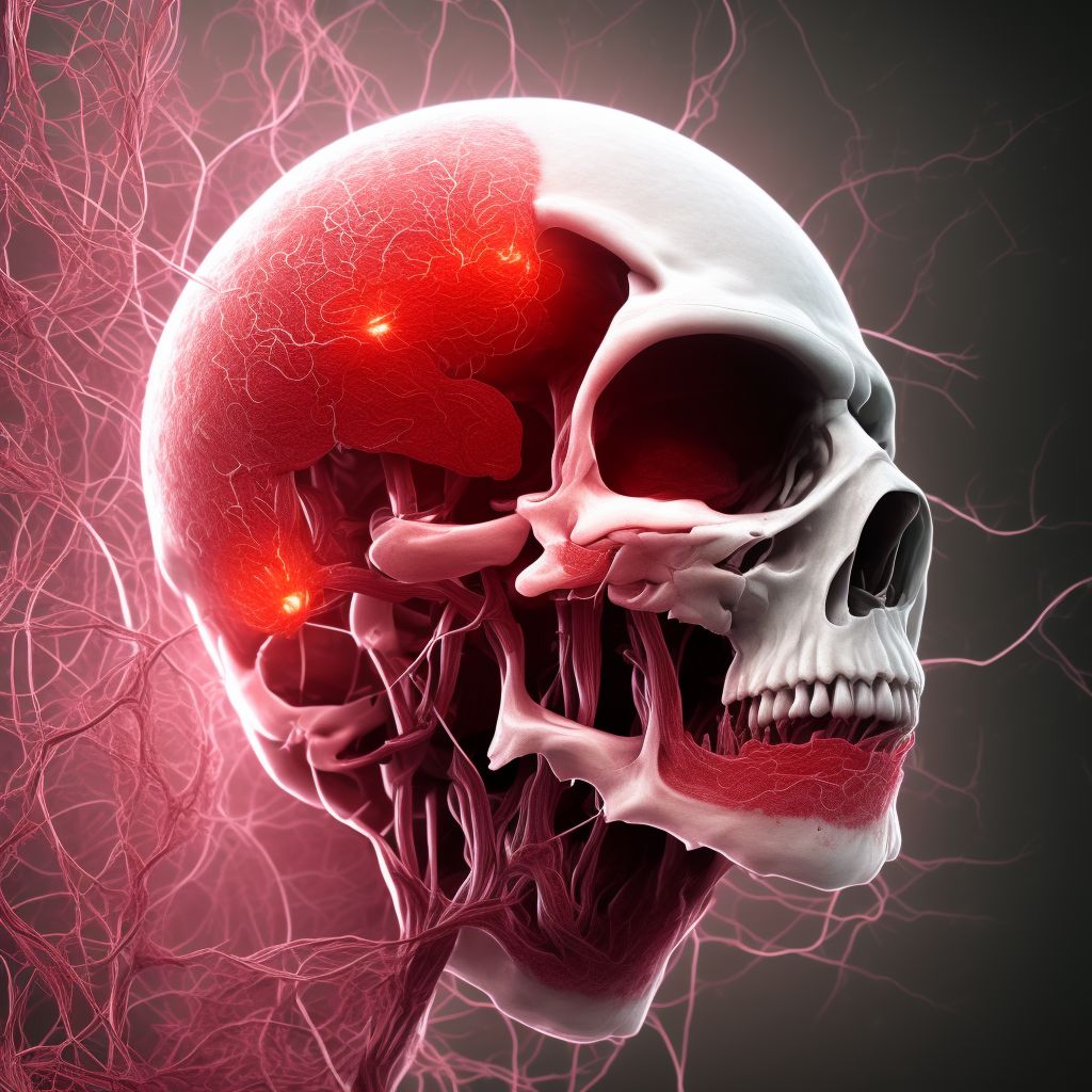 Injury of blood vessels of head, not elsewhere classified, sequela digital illustration