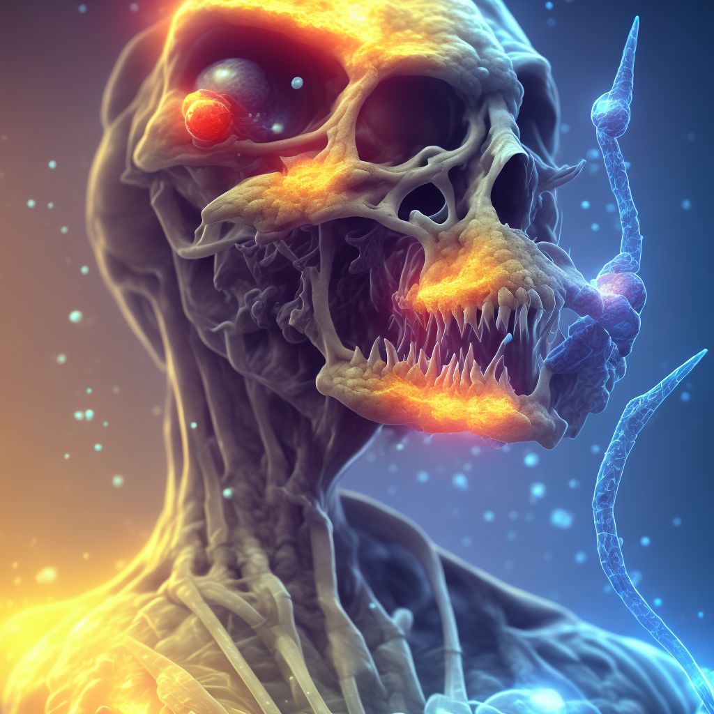 Blister (nonthermal) of throat, sequela digital illustration