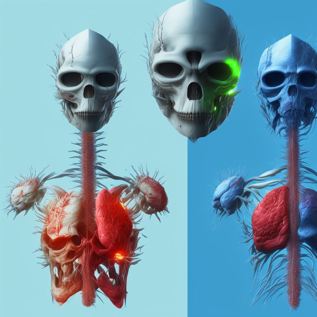 Laceration without foreign body of other specified part of neck, subsequent encounter digital illustration