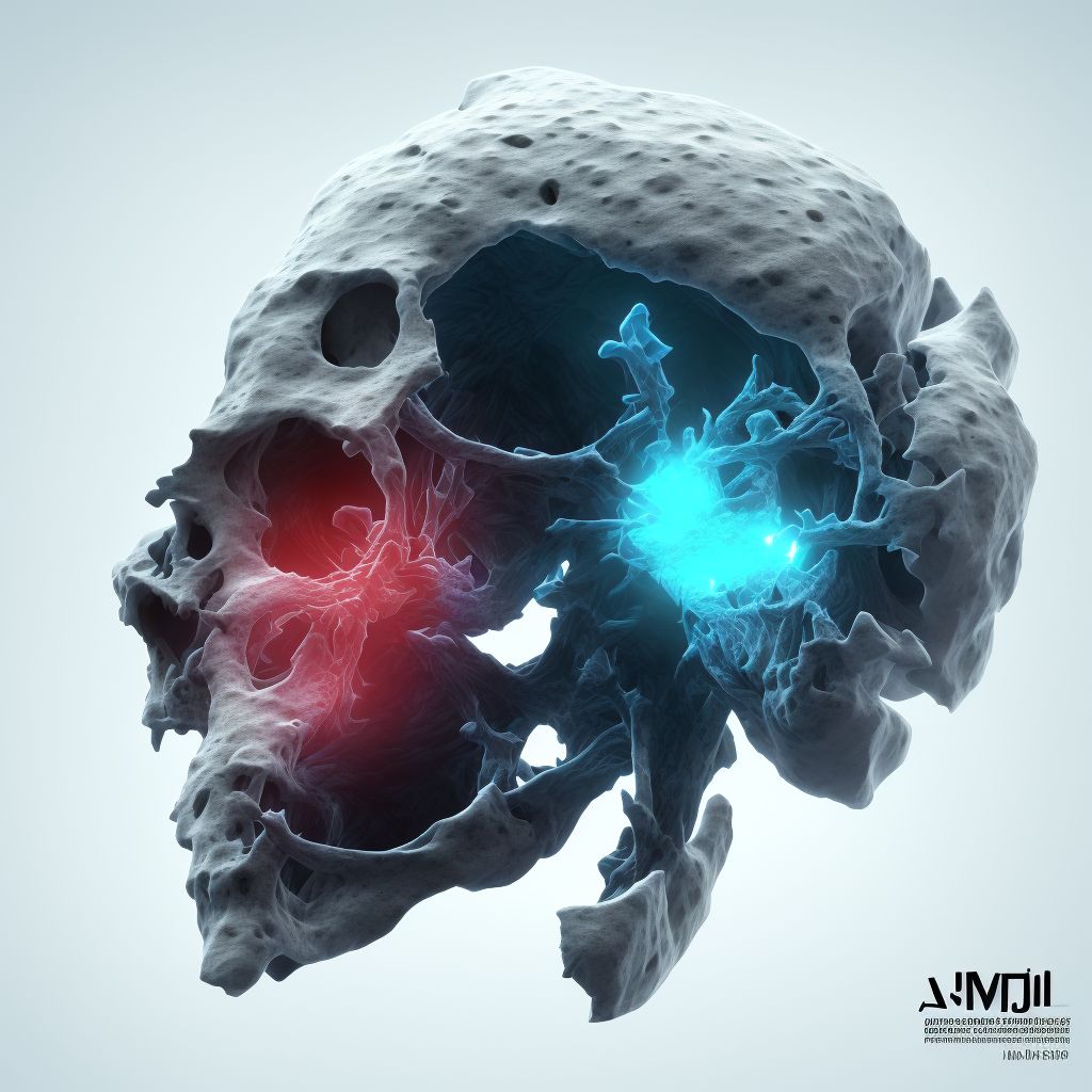 Unspecified displaced fracture of first cervical vertebra, initial encounter for closed fracture digital illustration