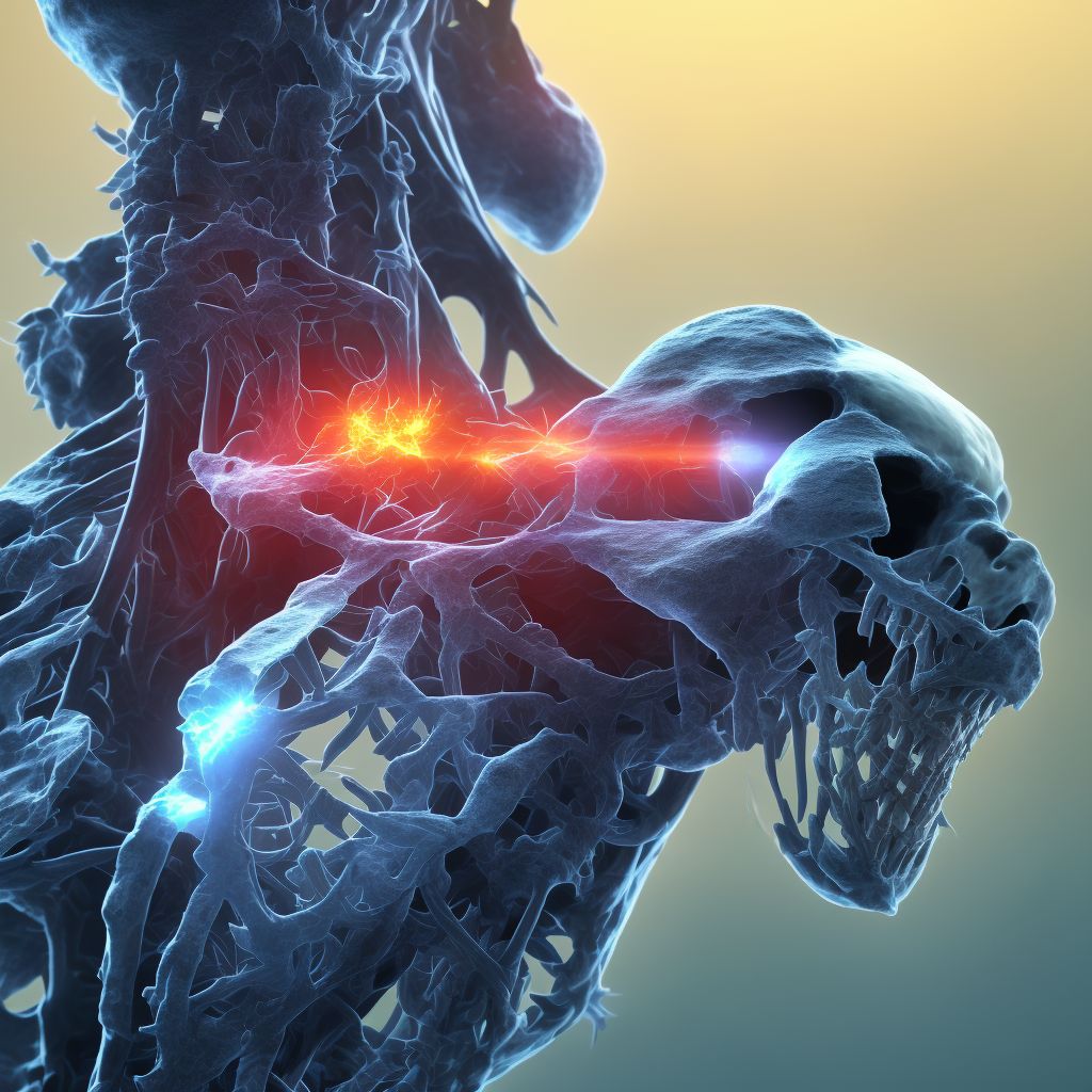 Unspecified nondisplaced fracture of first cervical vertebra, initial encounter for closed fracture digital illustration