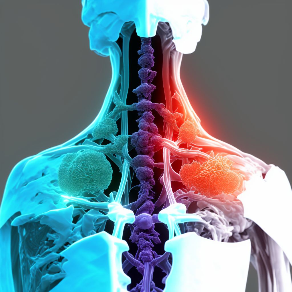 Unstable burst fracture of first cervical vertebra, subsequent encounter for fracture with nonunion digital illustration