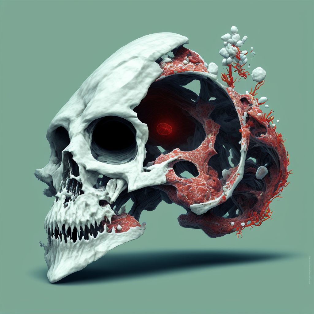 Nondisplaced lateral mass fracture of first cervical vertebra, subsequent encounter for fracture with nonunion digital illustration