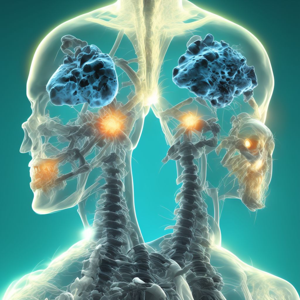 Other displaced fracture of first cervical vertebra, initial encounter for open fracture digital illustration