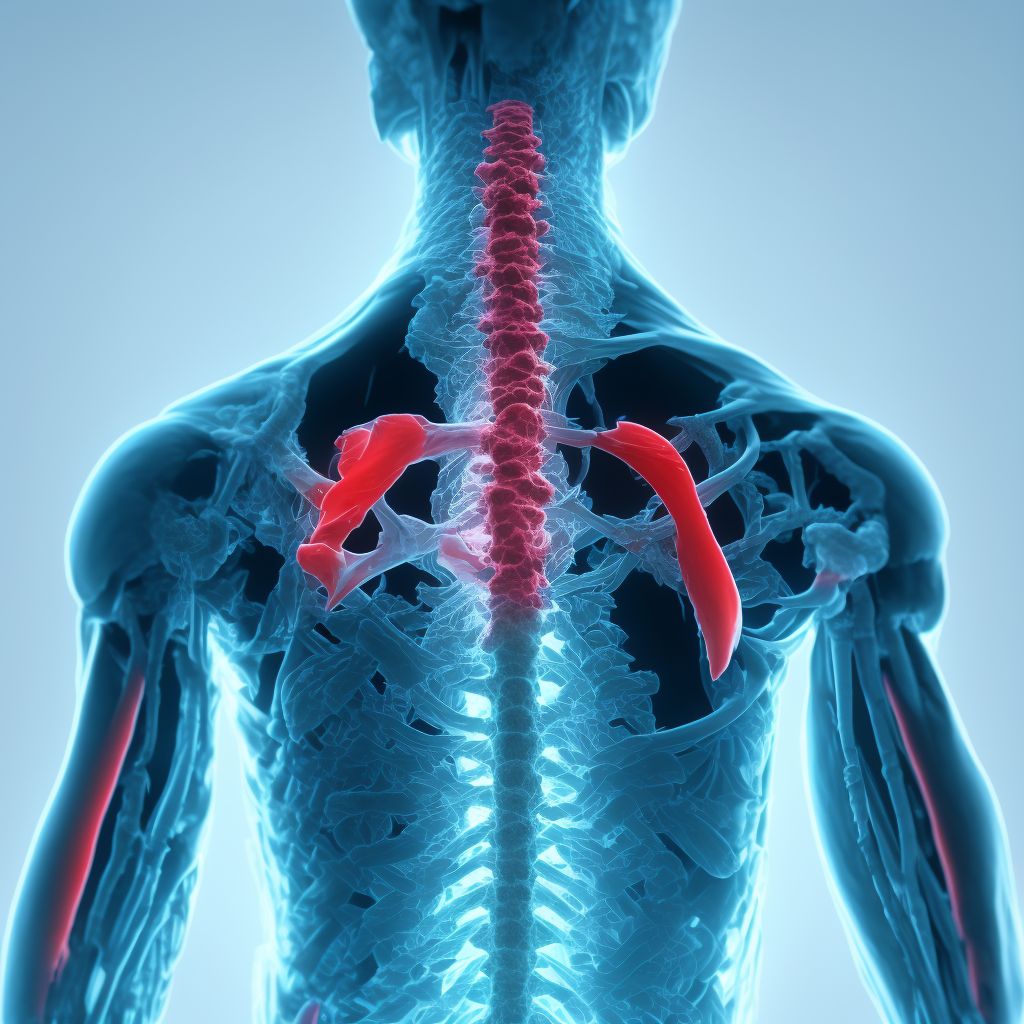 Unspecified displaced fracture of second cervical vertebra, subsequent encounter for fracture with routine healing digital illustration