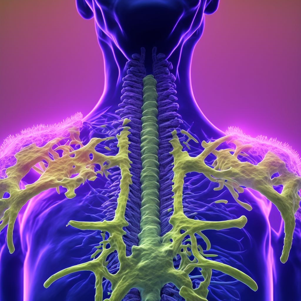 Unspecified traumatic nondisplaced spondylolisthesis of second cervical vertebra, subsequent encounter for fracture with nonunion digital illustration