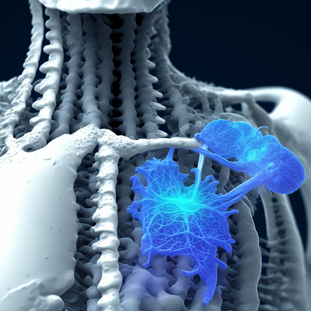 Unspecified traumatic nondisplaced spondylolisthesis of second cervical vertebra, sequela digital illustration