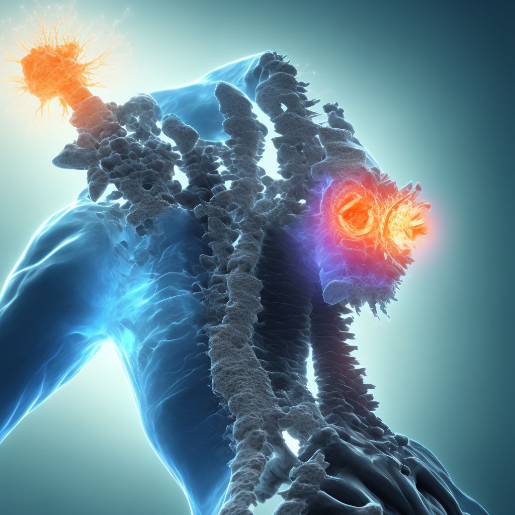 Other traumatic nondisplaced spondylolisthesis of second cervical vertebra, subsequent encounter for fracture with delayed healing digital illustration