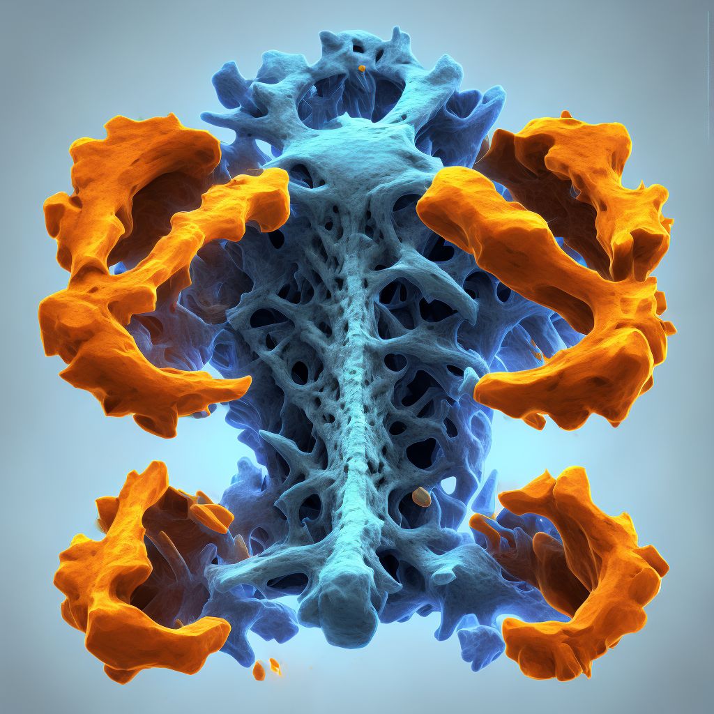 Other traumatic nondisplaced spondylolisthesis of second cervical vertebra, subsequent encounter for fracture with nonunion digital illustration