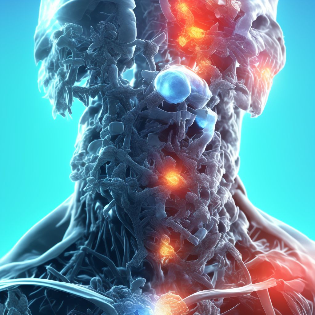 Other displaced fracture of second cervical vertebra, subsequent encounter for fracture with delayed healing digital illustration