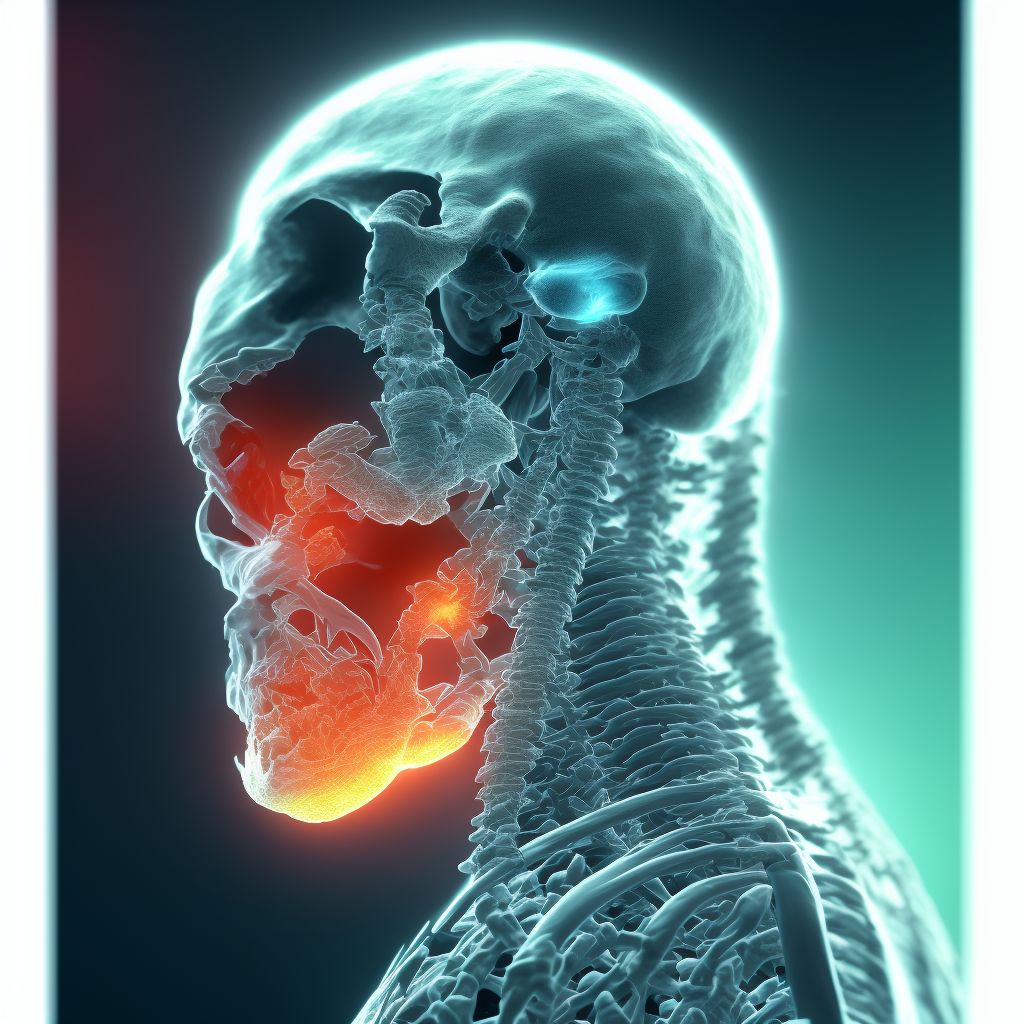 Other nondisplaced fracture of second cervical vertebra, subsequent encounter for fracture with routine healing digital illustration