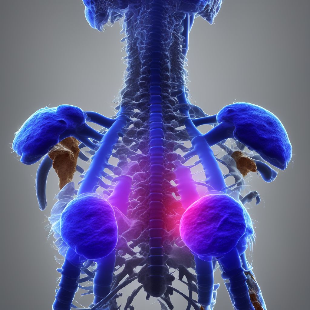 Unspecified traumatic displaced spondylolisthesis of third cervical vertebra, initial encounter for open fracture digital illustration