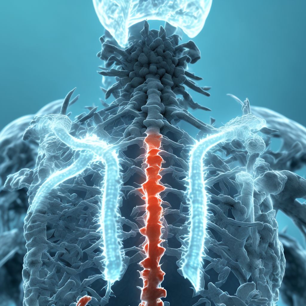 Unspecified traumatic nondisplaced spondylolisthesis of third cervical vertebra, initial encounter for open fracture digital illustration