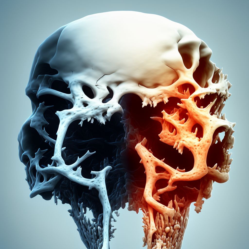 Type III traumatic spondylolisthesis of third cervical vertebra, initial encounter for open fracture digital illustration