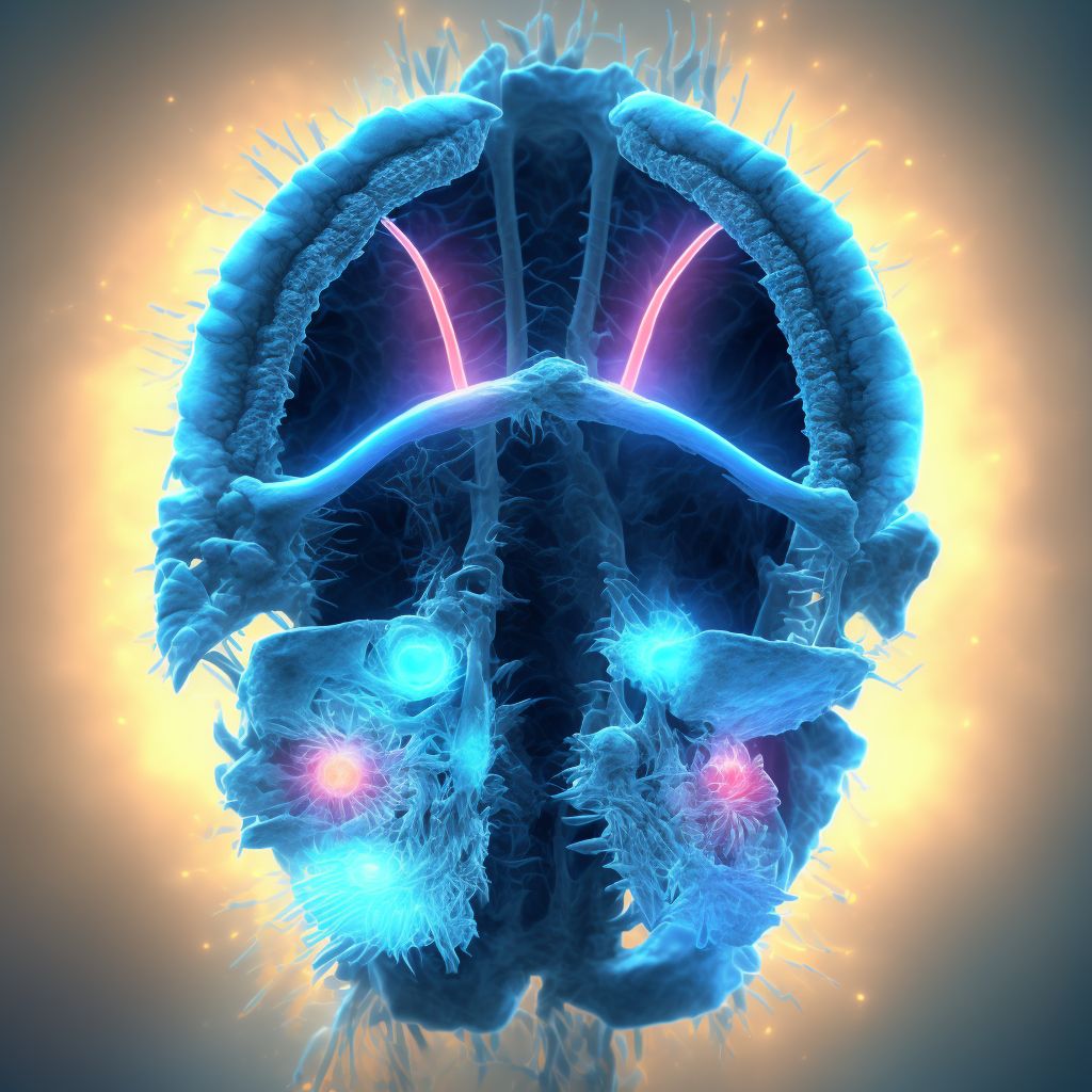 Other traumatic nondisplaced spondylolisthesis of third cervical vertebra, initial encounter for open fracture digital illustration