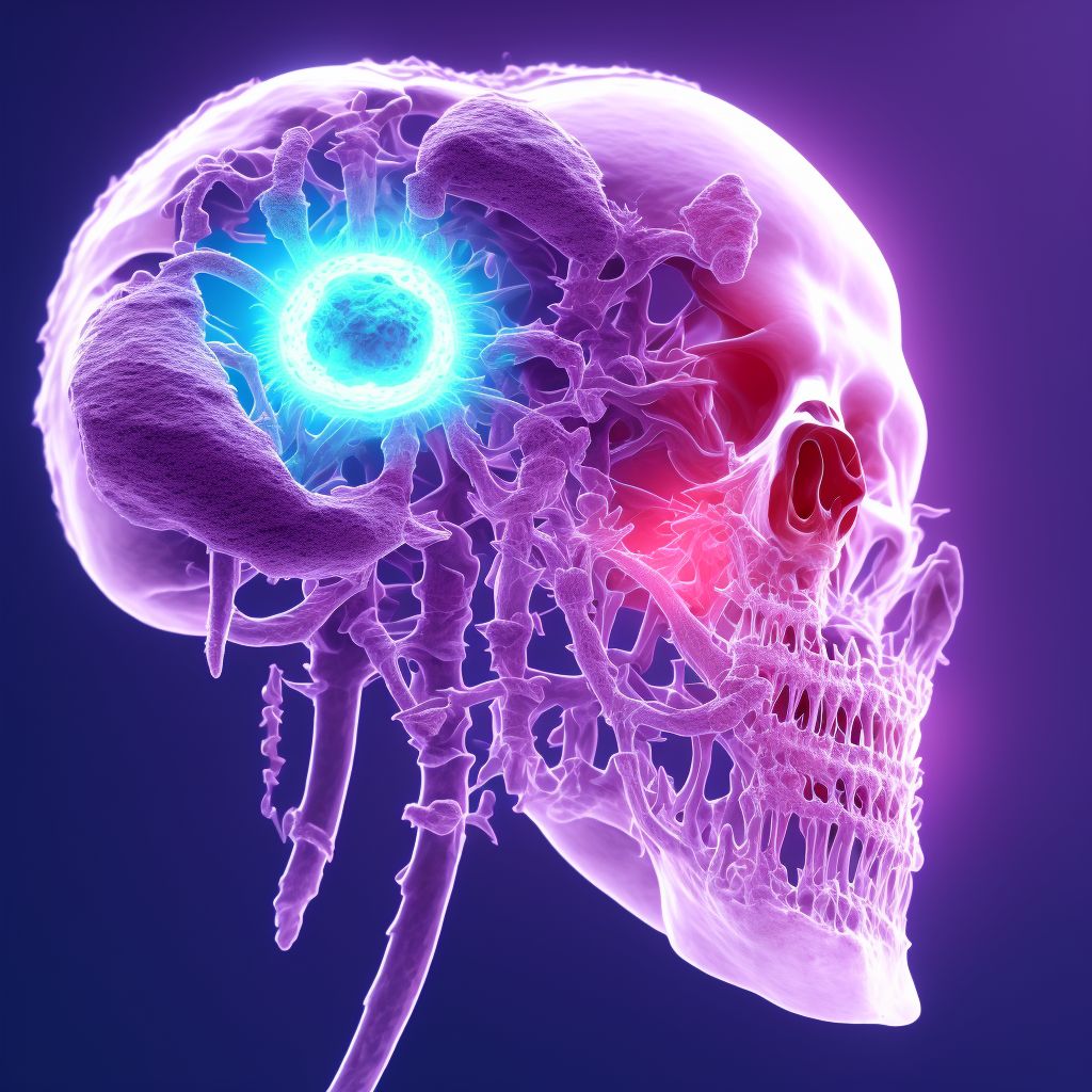 Other traumatic nondisplaced spondylolisthesis of third cervical vertebra, subsequent encounter for fracture with routine healing digital illustration