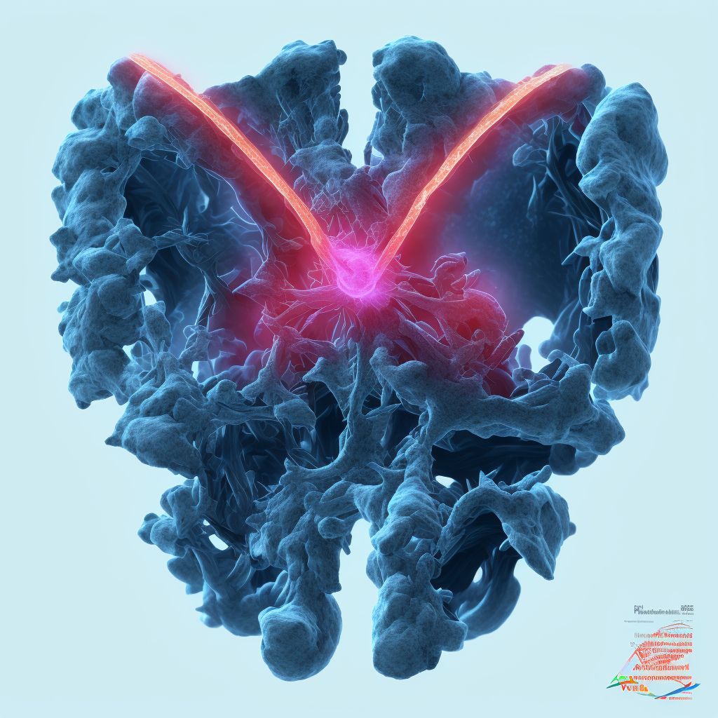 Unspecified displaced fracture of fourth cervical vertebra, subsequent encounter for fracture with delayed healing digital illustration