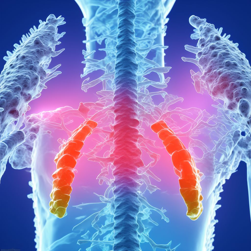 Unspecified traumatic nondisplaced spondylolisthesis of fourth cervical vertebra, subsequent encounter for fracture with delayed healing digital illustration