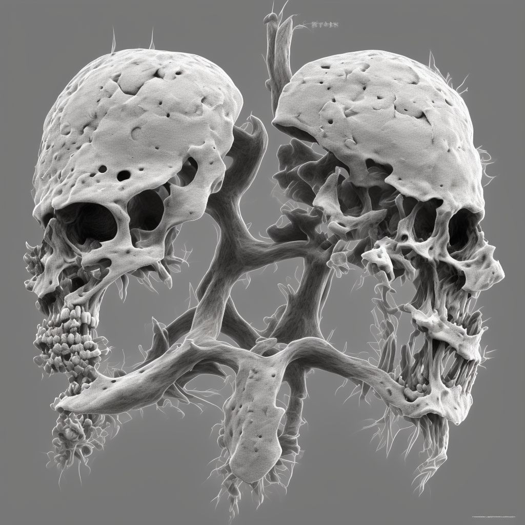 Other traumatic nondisplaced spondylolisthesis of fourth cervical vertebra, sequela digital illustration