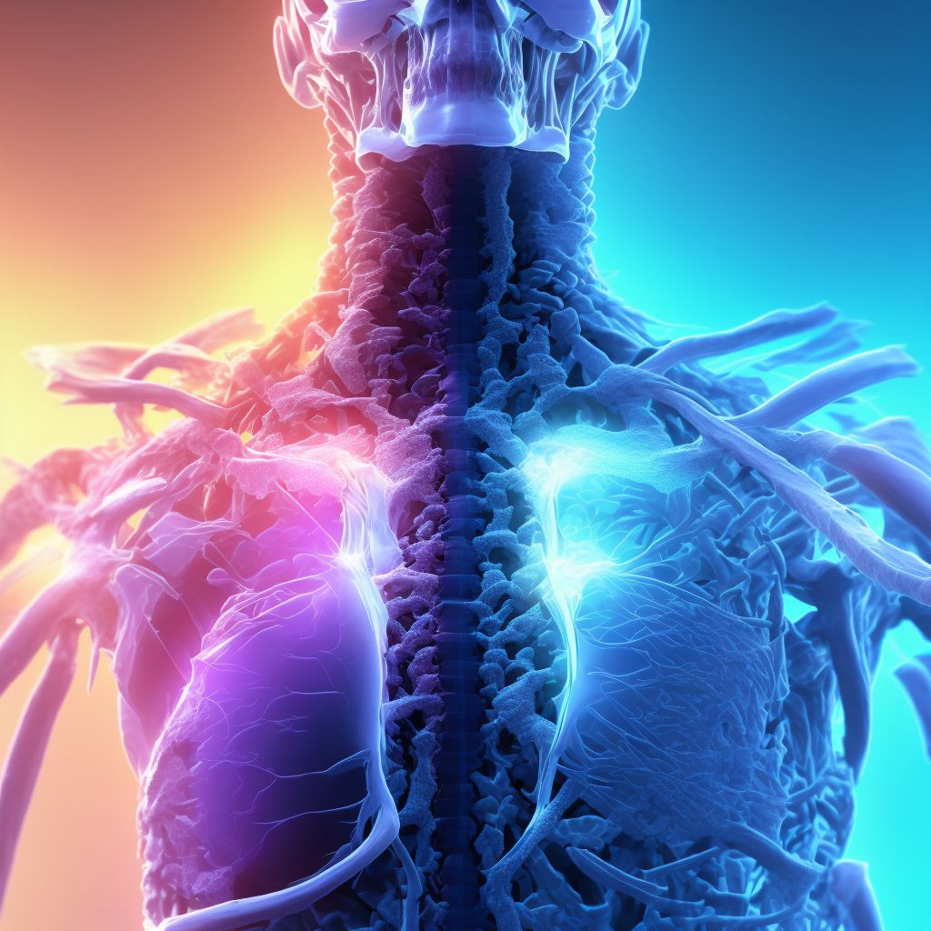 Other nondisplaced fracture of fourth cervical vertebra, initial encounter for open fracture digital illustration