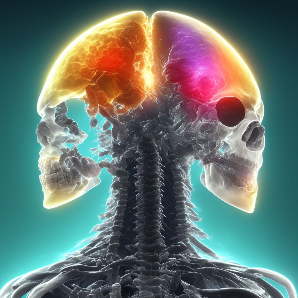 Other nondisplaced fracture of fourth cervical vertebra, subsequent encounter for fracture with routine healing digital illustration