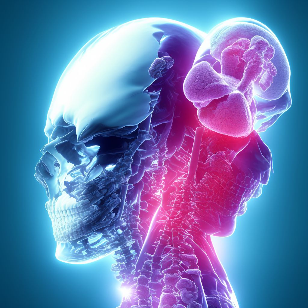 Other nondisplaced fracture of fourth cervical vertebra, subsequent encounter for fracture with delayed healing digital illustration