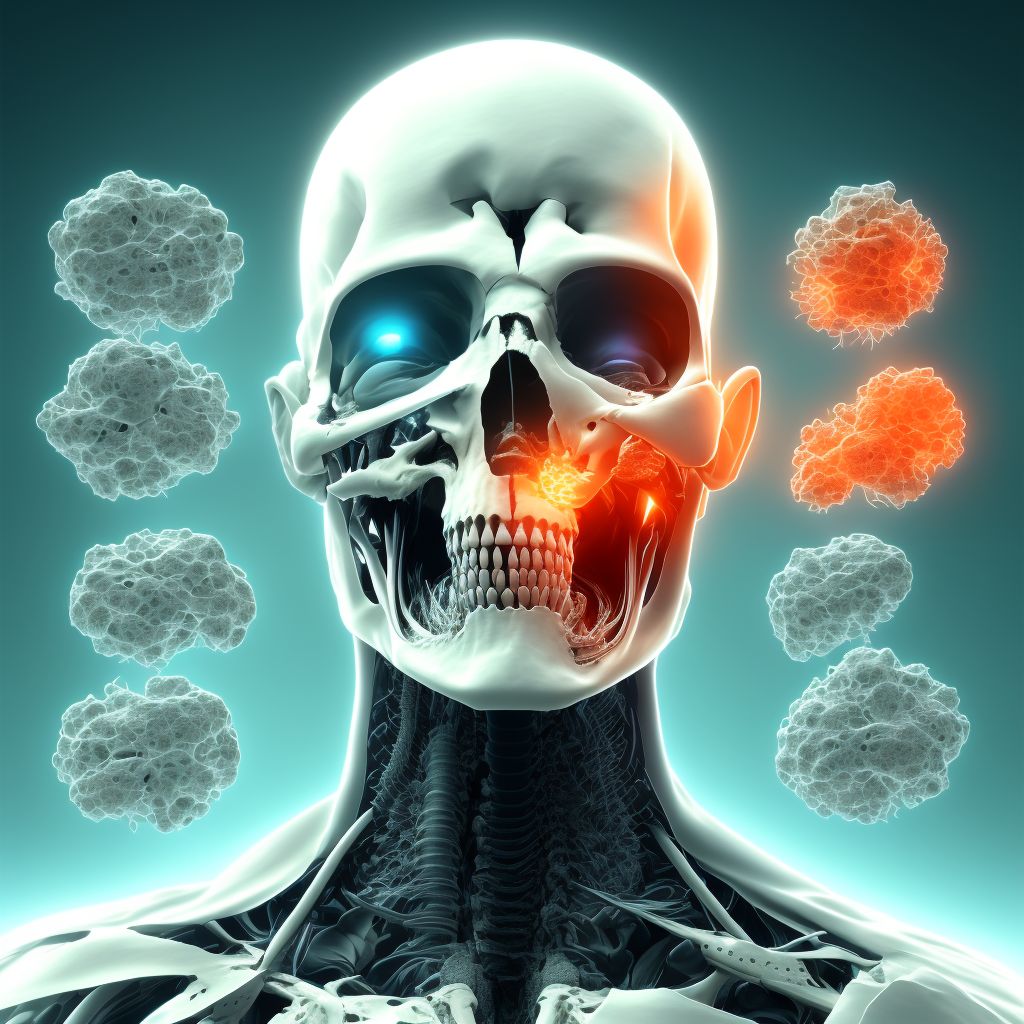 Unspecified nondisplaced fracture of fifth cervical vertebra, subsequent encounter for fracture with routine healing digital illustration