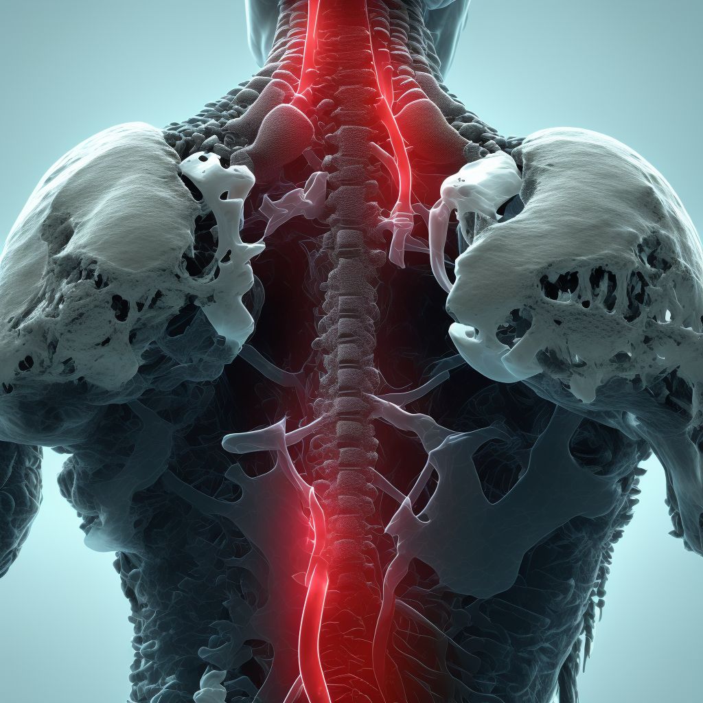 Other traumatic nondisplaced spondylolisthesis of fifth cervical vertebra, subsequent encounter for fracture with routine healing digital illustration