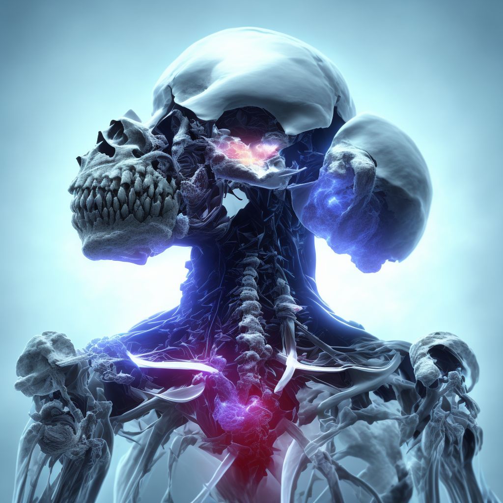 Other displaced fracture of fifth cervical vertebra, subsequent encounter for fracture with nonunion digital illustration